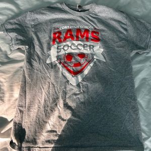 Cony High School, Rams, soccer shirt. Medium size Gildan t-shirt.